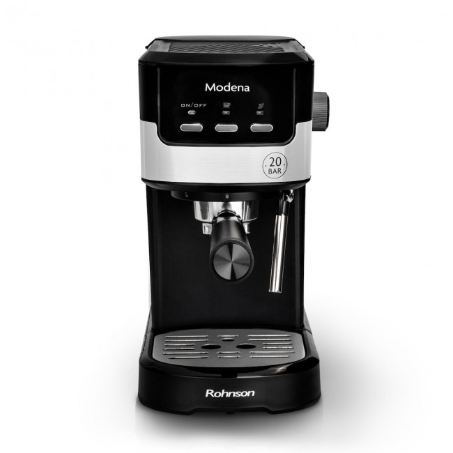 Rohnson R-98010 Modena Μαύρη Μηχανή Espresso   1100W Πίεσης 20bar 