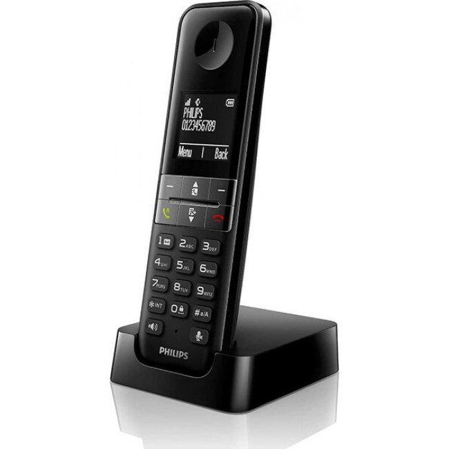 Philips D4701B Μαύρο Ασύρματο Τηλέφωνο Mε Aνοιχτή Aκρόαση Και Φραγή Κλήσεων 