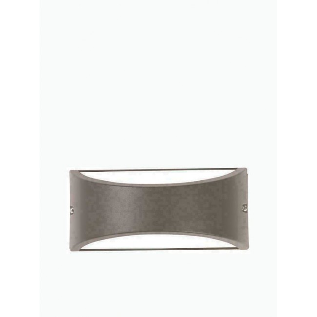 Eurolamp 145-20215 E27 Max Γκρι Led Στεγανή Επιτοίχια Πλαφονιέρα Εξωτερικού Χώρου 