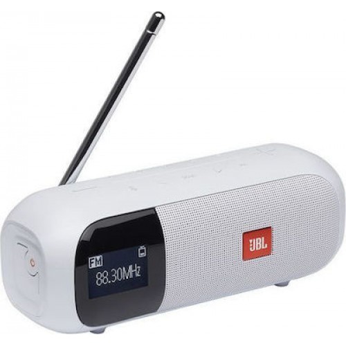 JBL Tuner 2 IPX7 Λευκό Φορητό Ραδιόφωνο Με Bluetooth Και 12 Ώρες Μπαταρίας Αυτονομίας    (JBLTUNER2WHT) *