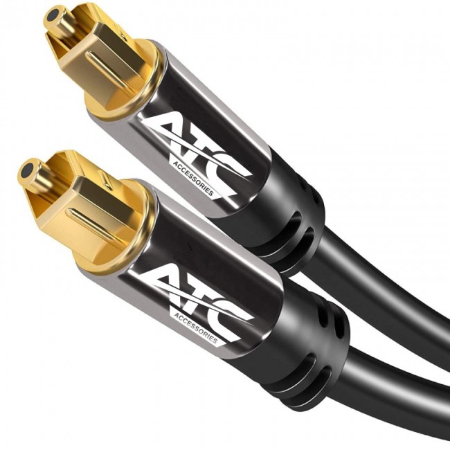 ATC Optical Audio Cable TOS male - TOS male Μαύρο 5m (02.007.0022) *
