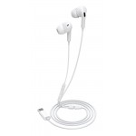CELEBRAT E300 earphones με μικρόφωνο , USB-C σύνδεση, Φ10mm, 1.2m, λευκά