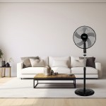 Primo PRSF-80448 Ανεμιστήρας Ορθοστάτης 50W Διαμέτρου 40cm Black/Gray *