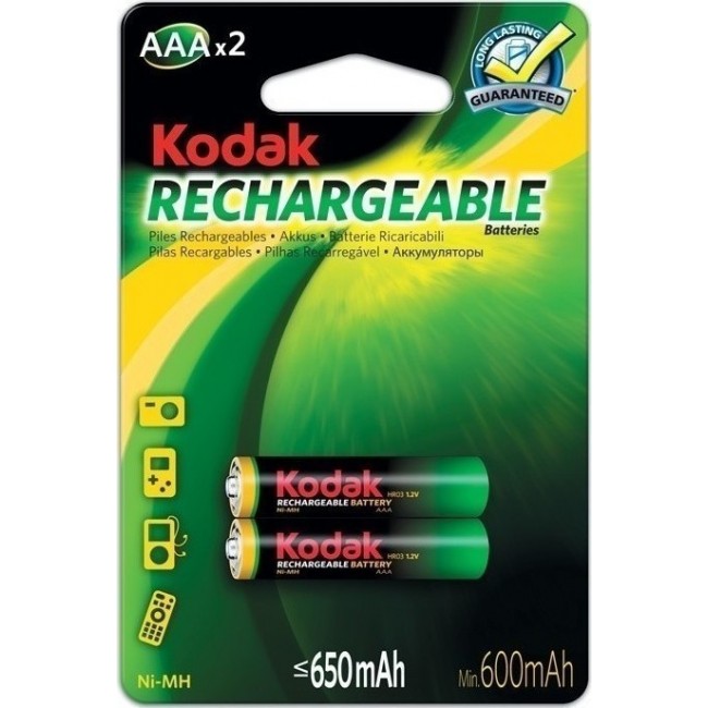 Kodak Επαναφορτιζόμενη ΗR03 650mAh AAA (2τμχ). Kodak Επαναφορτιζόμενη ΗR03 650mAh AAA (2τμχ).
