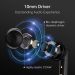 QCY T13 TWS Black Dual Driver 4-mic noise cancel. True Wireless Earbuds - Quick Charge 380mAh