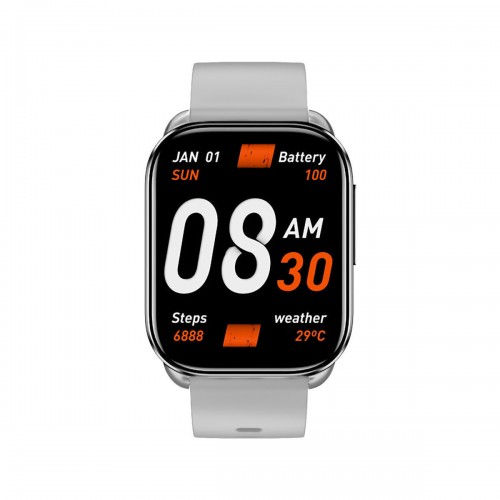 QCY GS S6 Gray - 2,02" large TFT touch, 320x502 60Hz, Call BT Smart Watch IPX8 14day