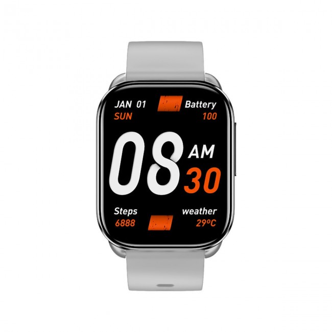 QCY GS S6 Gray - 2,02" large TFT touch, 320x502 60Hz, Call BT Smart Watch IPX8 14day