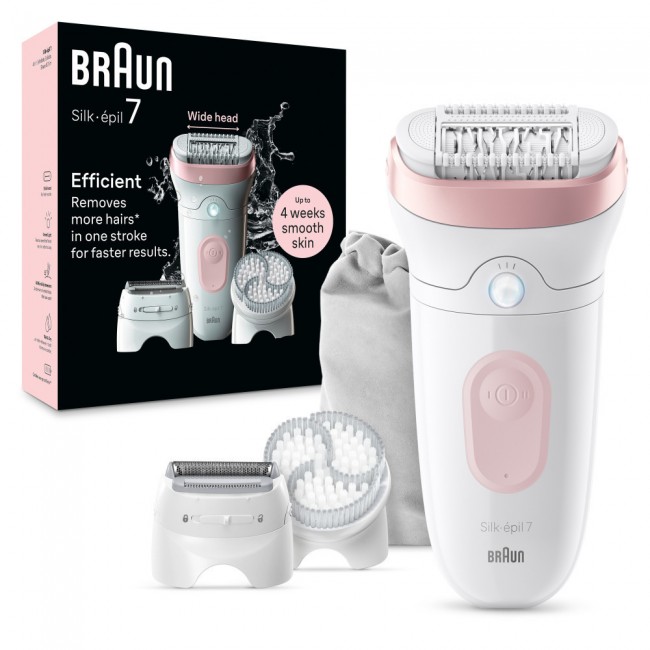 Braun Wet&Dry Αποτριχωτική Μηχανή Epilator για Σώμα & Μπικίνι SE7-060 