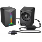 Meetion SP2011 Ηχεία Υπολογιστή 2.0 με Ισχύ 6W Μαύρα