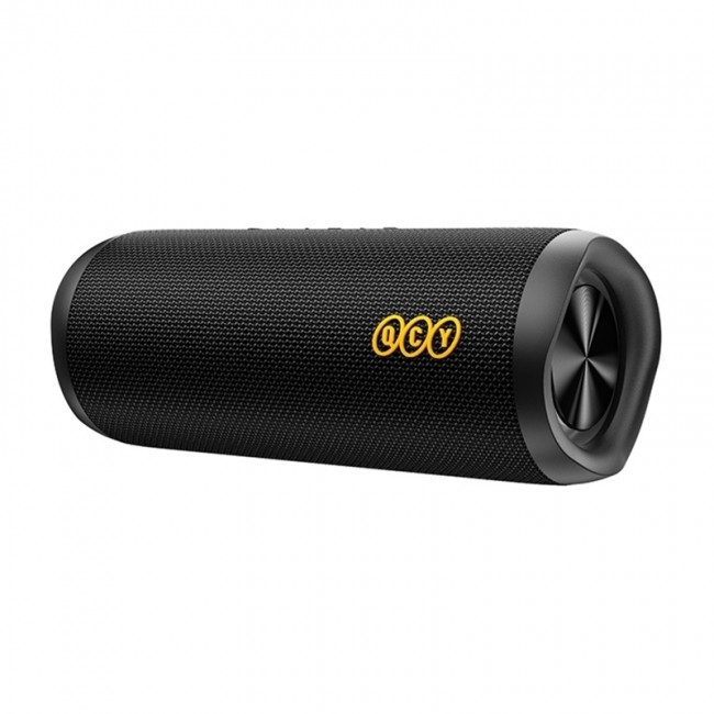 QCY SP7 Black – Portable Bluetooth Speaker w Stereo Sound 40W, Mic for Calls, RGB Light Show