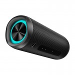 QCY SP7 Black – Portable Bluetooth Speaker w Stereo Sound 40W, Mic for Calls, RGB Light Show