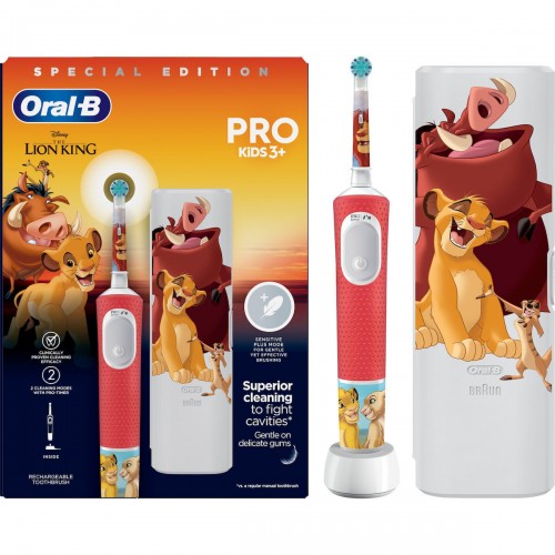 Oral-B Pro Kids Electric Toothbrush Παιδική Ηλεκτρικη Οδοντόβουρτσα The Lion King 3+ 1τμχ & Θήκη Ταξιδίου 80775003