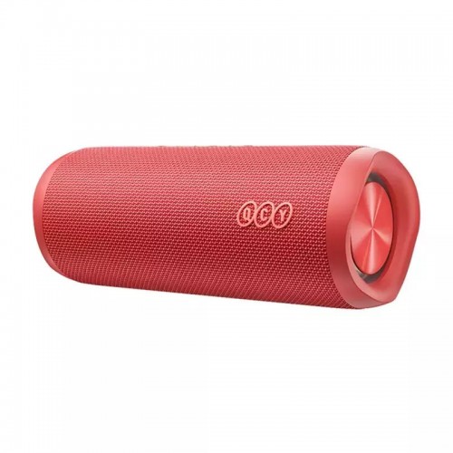 QCY SP7 Red – Portable Bluetooth Speaker w Stereo Sound 40W, Mic for Calls, RGB Light Show