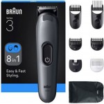 Braun Series 3 AIO3540 Επαναφορτιζόμενη Κουρευτική Μηχανή Γκρι 