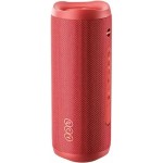 QCY SP7 Red – Portable Bluetooth Speaker w Stereo Sound 40W, Mic for Calls, RGB Light Show