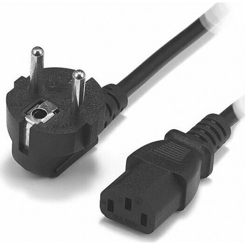 POWERTECH καλώδιο τροφοδοσίας PC CAB-P016, 3x 0.50mm², 1.5m, μαύρο CAB-P016