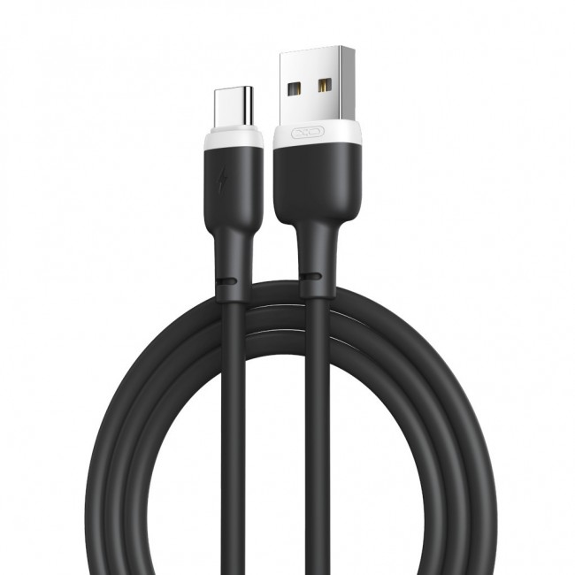XO NB-208 USB 2.0 Cable USB-C male - USB-A 60W Μαύρο 1m (16.005.0236)
