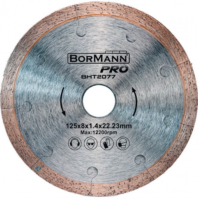 BORMANN Pro BHT2077 Διαμαντόδισκος EXTRA-CLEAN CUT Φ125x1.4x22.2mm 8mm 