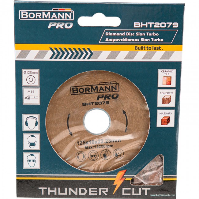 BORMANN Pro BHT2079 Διαμαντόδισκος SLANT TURBO Φ125X1,4X22,2mm 10mm 