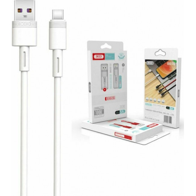 XO NB-Q166 5A ΚΑΛΩΔΙΟ ΦΟΡΤΙΣΗΣ FAST CHARGING TYPE-C ΛΕΥΚΟ