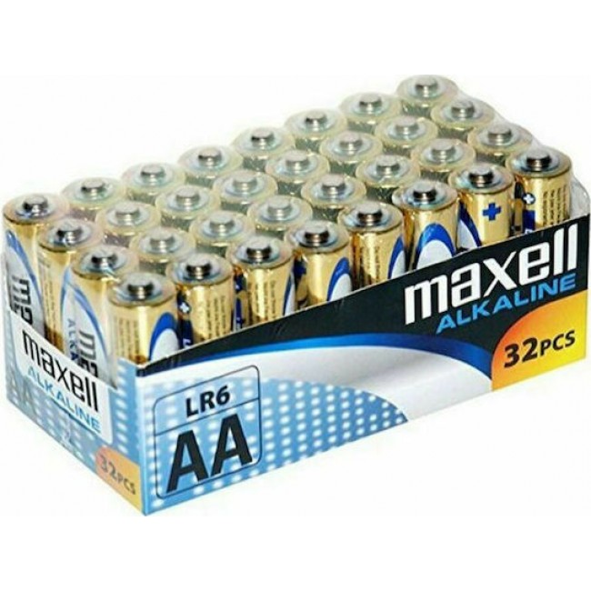 Maxell Αλκαλικές Μπαταρίες AA 1.5V LR6 32/1 (32τμχ) LR6 AA 32/1 