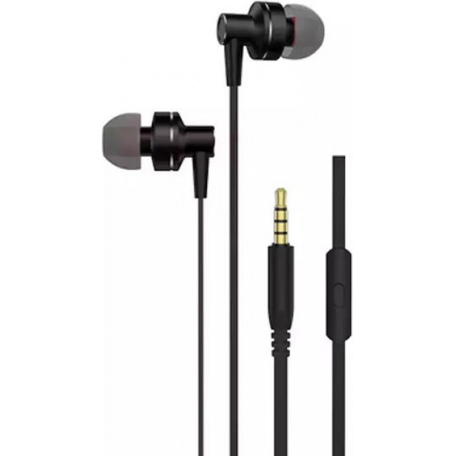 Riversong In-ear Handsfree με Βύσμα 3.5mm Μαύρο (EA167B)