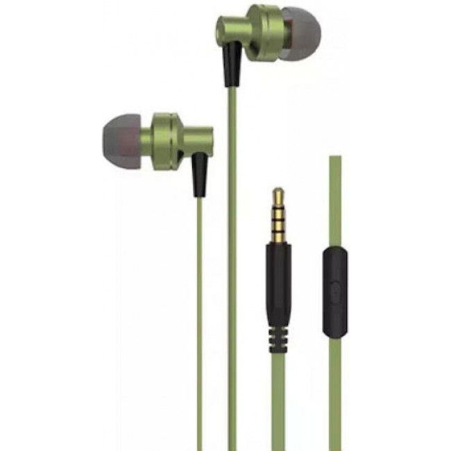 Riversong In-ear Handsfree με Βύσμα 3.5mm Πράσινο (EA167GR)