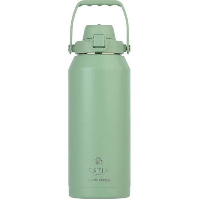 Estia 01-41441 Lift Bottle Save The Aegean Ανακυκλώσιμο Μπουκάλι Θερμός Ανοξείδωτο BPA Free 1.8lt Pine με Λαβή *