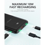 Charmast Powerbank Mini 10000mAh Black Lightning/Type-C/Micro USB PD 20W 