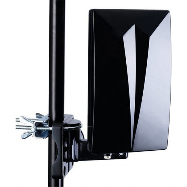 Telco DVB-T711 Εξωτερική Κεραία Τηλεόρασης (απαιτεί τροφοδοσία) σε Μαύρο Χρώμα Σύνδεση με Ομοαξονικό (Coaxial) Καλώδιο