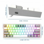 Redragon K616-RGB White/Grey Gaming πληκτρολόγιο Fizz Pro