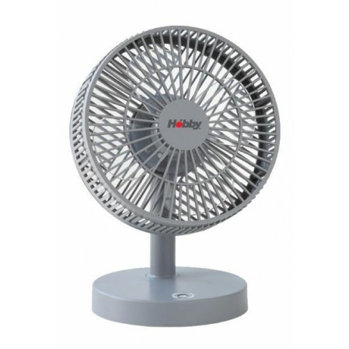 Hobby ΗMF-80566 Γκρι Ανεμιστηράκι USB Επαναφορτιζόμενο 7''