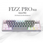 Redragon K616-RGB Fizz Pro White/Grey Gaming Μηχανικό Πληκτρολόγιο Tenkeyless με Custom Red διακόπτες και RGB φωτισμό (Αγγλικό US) 