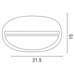 Eurolamp 147-55066 Λευκή Οβάλ Απλίκα Αλουμινίου Με Κάλυπτρο Ε27 215x150x110mm 