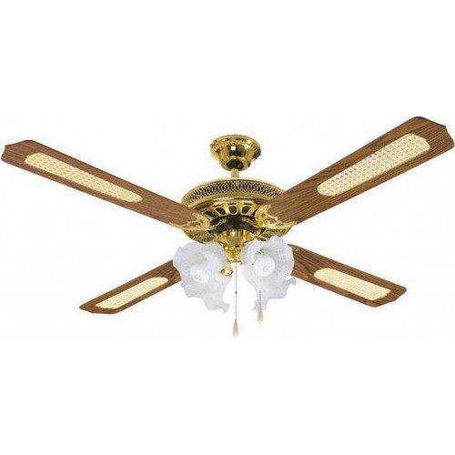 Eurolamp 147-29004 Καφέ Ανεμιστήρας Οροφής 130cm με Φως ***