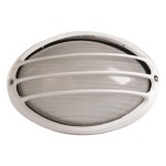 Eurolamp 147-55063 Απλίκα Τοίχου Οβάλ Με Γρίλλιες IP44 21,5x15x10cm E27 