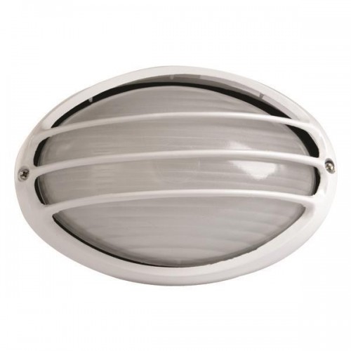 Eurolamp 147-55063 Απλίκα Τοίχου Οβάλ Με Γρίλλιες IP44 21,5x15x10cm E27 