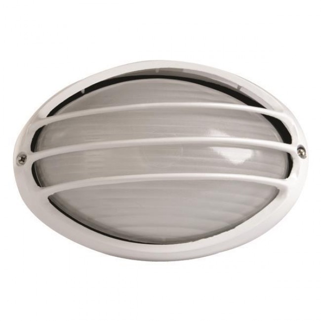 Eurolamp 147-55063 Απλίκα Τοίχου Οβάλ Με Γρίλλιες IP44 21,5x15x10cm E27 