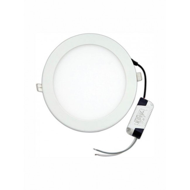 Eurolamp 145-68011 Στρογγυλό Χωνευτό LED Panel Ισχύος 20W με Φυσικό Λευκό Φως 22.5x22.5εκ. ***