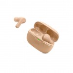 JBL Wave Beam Μπεζ In-ear Bluetooth Handsfree Ακουστικά με Θήκη Φόρτισης 
