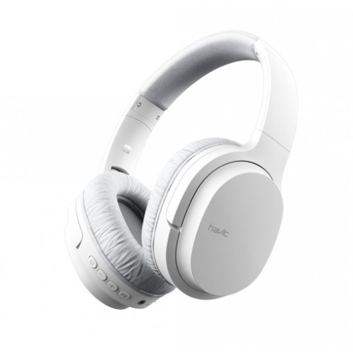 Havit I62 Λευκά Ασύρματα/Ενσύρματα Over Ear Ακουστικά με 8 ώρες Λειτουργίας