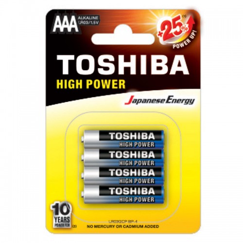 Toshiba LR03GCP BP-4 High Power Αλκαλικές Μπαταρίες AAA 1.5V 4τμχ 