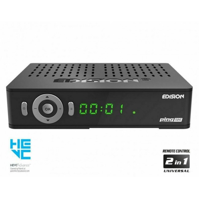 Edision Ping T2/C Ψηφιακός Δέκτης Mpeg-4 Full HD (1080p) με Λειτουργία PVR (Εγγραφή σε USB) Σύνδεσεις SCART / HDMI / USB (01-09-0002)