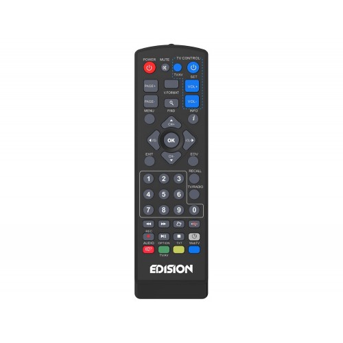 Edision EDI-RCU 1 Learn Γνήσιο Τηλεχειριστήριο Τηλεόρασης και Ψηφιακού Δέκτη (για Edision / LG / Samsung)