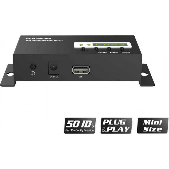 Edision MPEG4 HDMI Mini Διαμορφωτής DVB-T VHF/UHF
