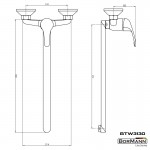 Bormann Zebra BTW3130 Ασημί Μπαταρία Κουζίνας Τοίχου  *