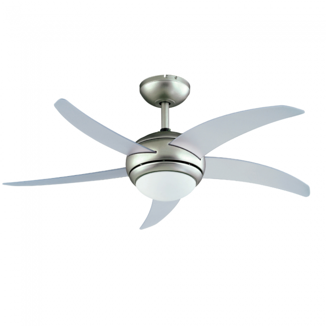 IQ CF-44001 Ασημί Ανεμιστήρας Οροφής 44’’ 55W Με Φως Και Τηλεχειριστήριο ***