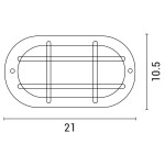 Eurolamp 147-55008 Μαύρη Επιτοίχια Χελώνα Εξωτερικού Χώρου E27 