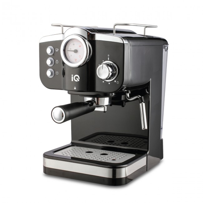 IQ CM-175 Μαύρη Μηχανή Espresso 1100W Πίεσης 20bar 