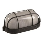 Eurolamp 147-55008 Μαύρη Επιτοίχια Χελώνα Εξωτερικού Χώρου E27 
